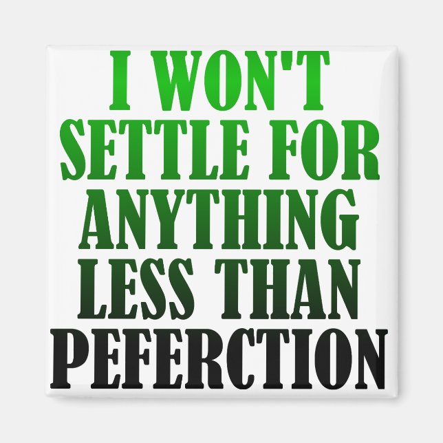 Misspelled Perfection Funny Fridge Magnet (Front)