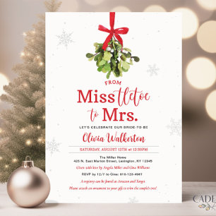 Misstletoe to Mrs™ Bridal Shower Invitation