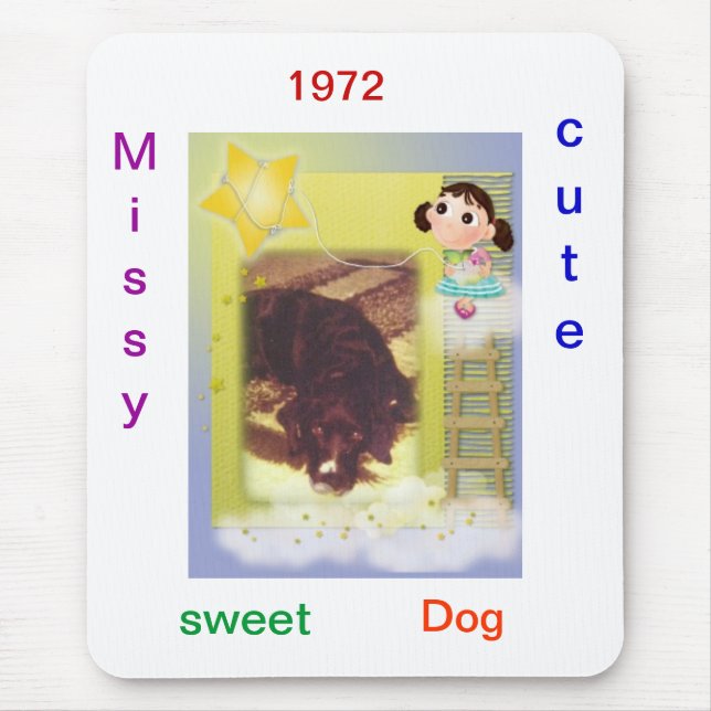 Missy cute dog mouse pad (Front)