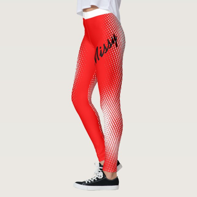 Missy in Large Text with Dot Pattern on Your Colou Leggings (Left)