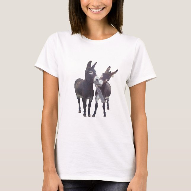 "Missy's Donkeys" Ladies Petite Tee (Front)