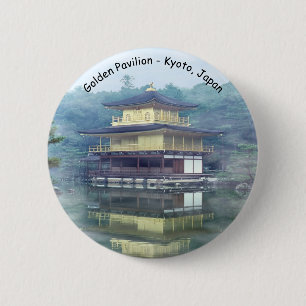 Mist on the Golden Pavilion - Kyoto, Japan 6 Cm Round Badge