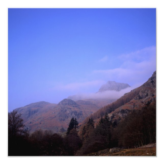 Mist The Langdale Pikes Lake District England Photo Print (Front)
