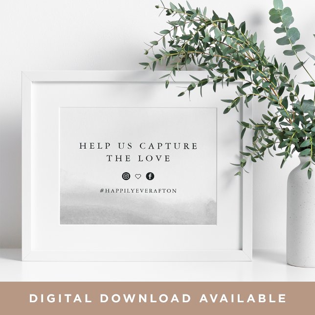 Mist | Wedding Hashtag Sign (Creator Uploaded)