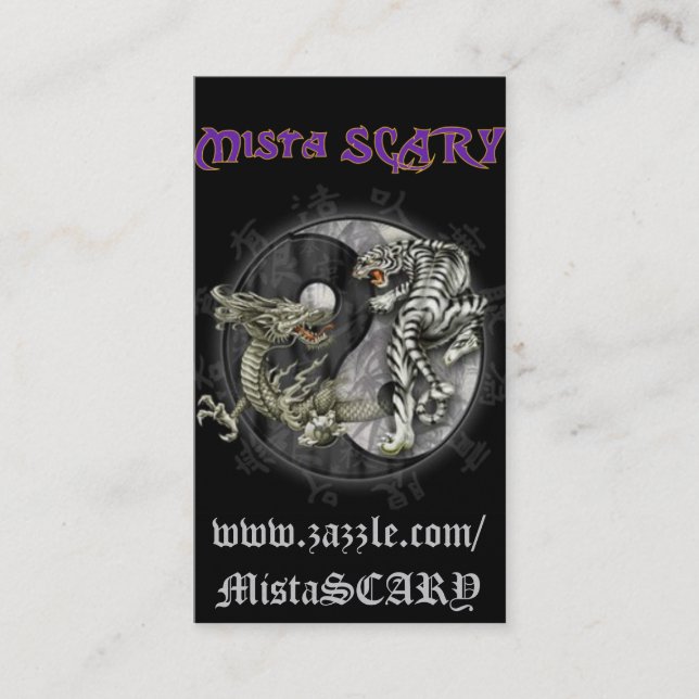 Mista SCARY Dragon Tiger Yin- Yang Profile Card (Front)