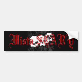Mista SCARY Skulls Logo Bumpersticker -Customised Bumper Sticker