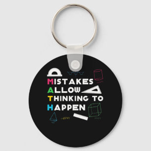Mistake Allow Thinking Happen Math Lover Key Ring