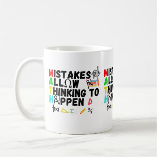 mistakes allow thinking to happen coffee mug