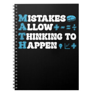 mistakes allow thinking to happen Math Mathematics Notebook