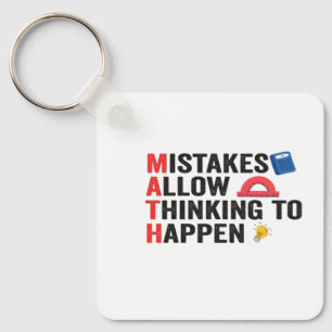 Mistakes Allows Thinking To Happens Math Teacher Key Ring