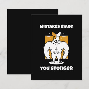 Mistakes make you stronger enclosure card