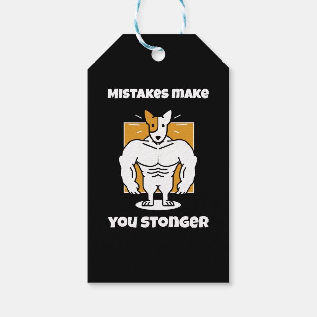 Mistakes make you stronger gift tags (Back)