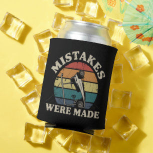 Mistakes Were Made Funny Golf Cart Club Motif  Can Cooler