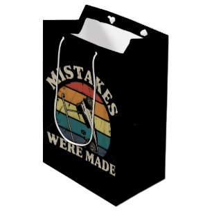 Mistakes Were Made Funny Golf Cart Club Motif Medium Gift Bag
