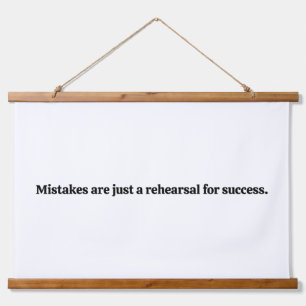 Mistakes Wood Topped Wall Tapestry