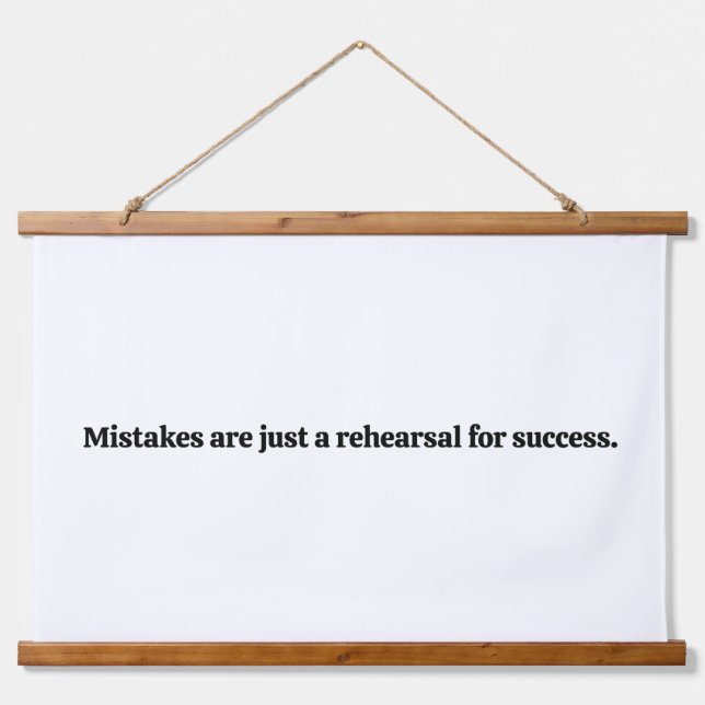 Mistakes Wood Topped Wall Tapestry (Front)