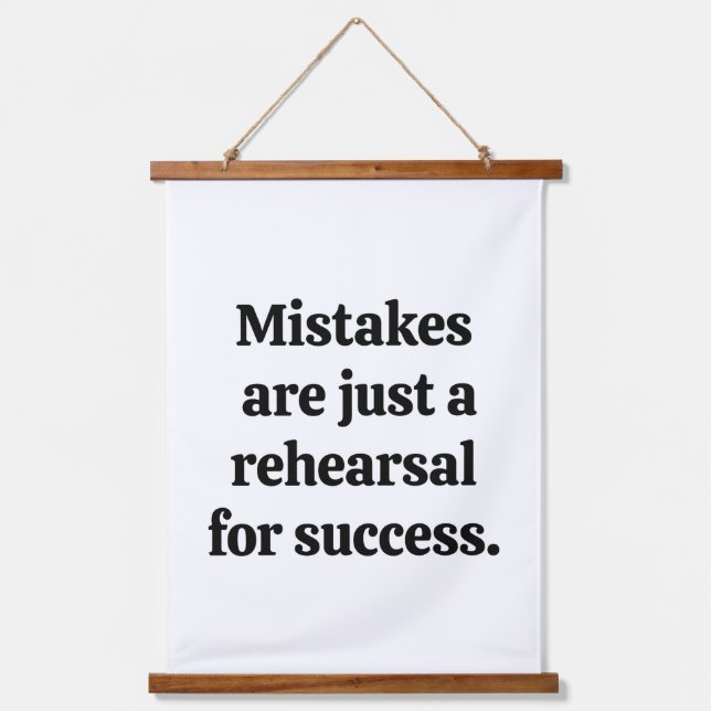 Mistakes Wood Topped Wall Tapestry (Front)