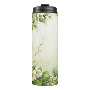 Mistelzweige, wasserfarben pastell Gemälde Thermal Tumbler