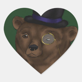 Mister Bear Heart Sticker