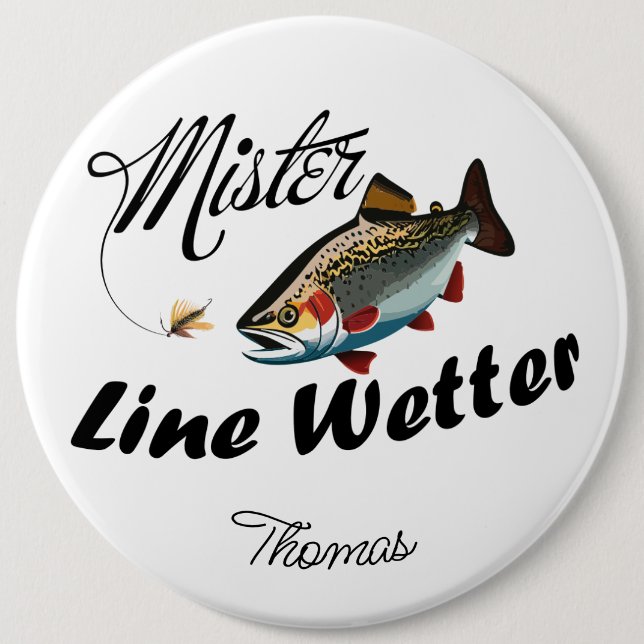 Mister Castaway Rainbow Trout  6 Cm Round Badge (Front)