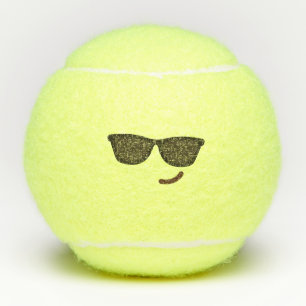 Mister Cool Kawaii Cute Emoticon Emoji Tennis Balls