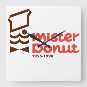 Mister Donut, Mr. Donut Square Wall Clock