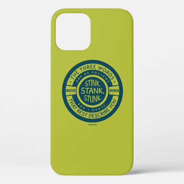 Mister Grinch | Stink Stank Stunk Quote Case-Mate iPhone Case (Back)