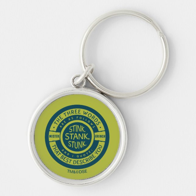 Mister Grinch | Stink Stank Stunk Quote Key Ring (Front)