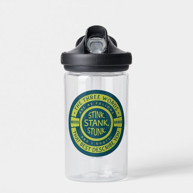 Mister Grinch | Stink Stank Stunk Quote Water Bottle (Front)