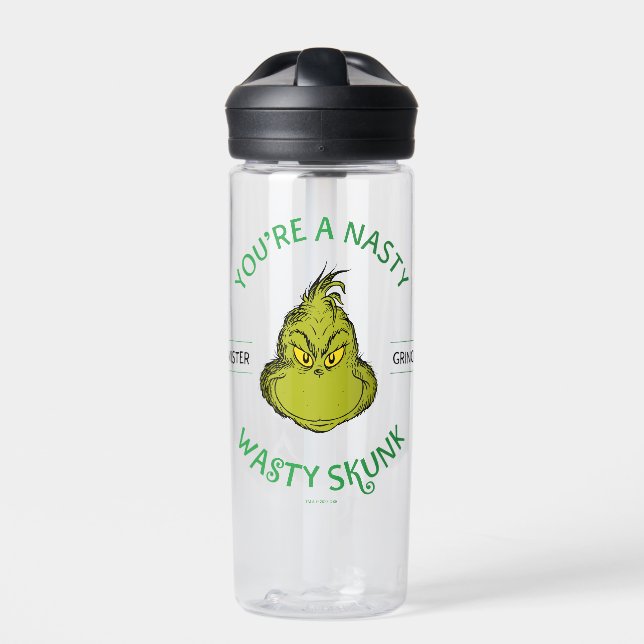 Mister Grinch | You're a Nasty Wasty Skunk Water Bottle (Front)