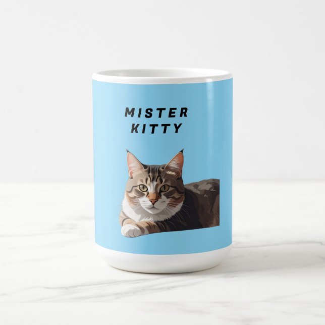 Mister Kitty – Cute Cat Character Design Coffee Mug (Center)