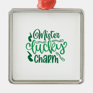 Mister Lucky Charm Metal Ornament