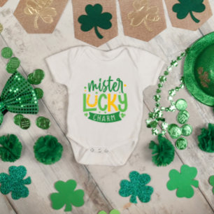 Mister Lucky Charm St. Patricks Day Baby Bodysuit