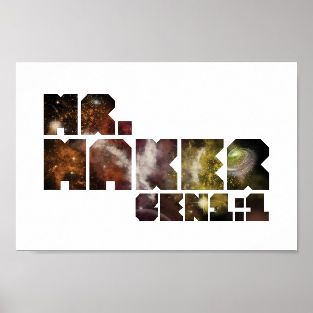 Mister Maker Art Print Christian Bible Scripture (Front)
