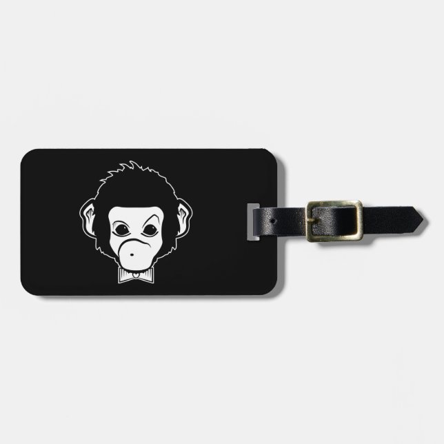 mister monkey luggage tag (Front Horizontal)