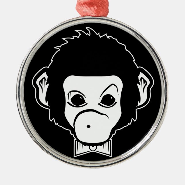 mister monkey metal tree decoration (Front)