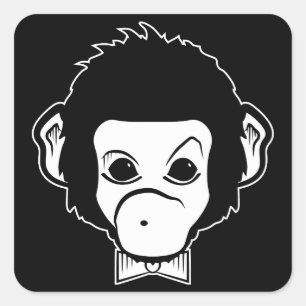 mister monkey square sticker