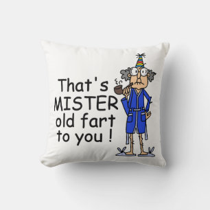 Mister Old Fart Birthday Humour Cushion