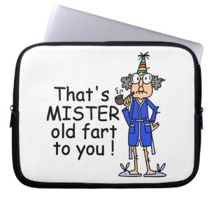 Mister Old Fart Birthday Humour Laptop Sleeve