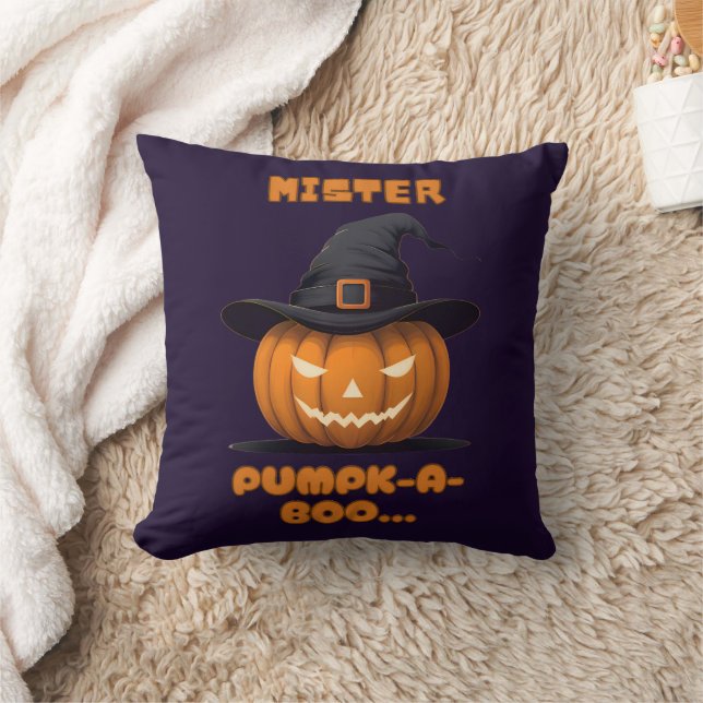 Mister Pumpk-A-Boo Halloween Pumpkin Cushion (Blanket)