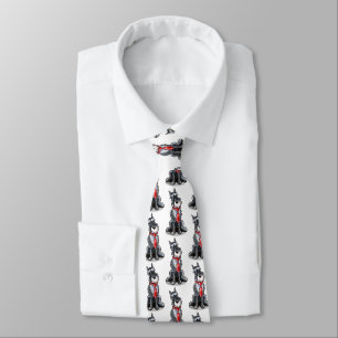 Mister Silver Schnauzer Tie
