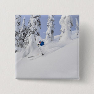 Mistie Fortin skis powder 15 Cm Square Badge