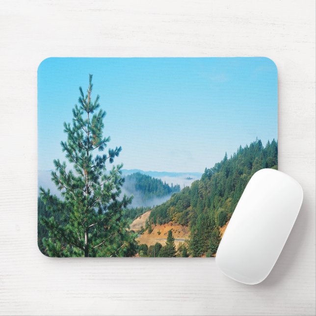 Misting fog over the mountains..... mouse pad (With Mouse)