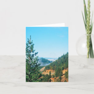 Misting fog over the mountains..... thank you card