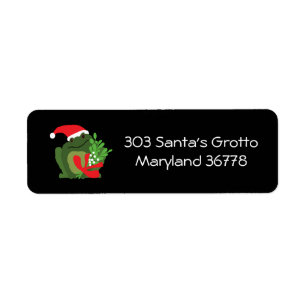 Mistle'toad Christmas Return Address Label