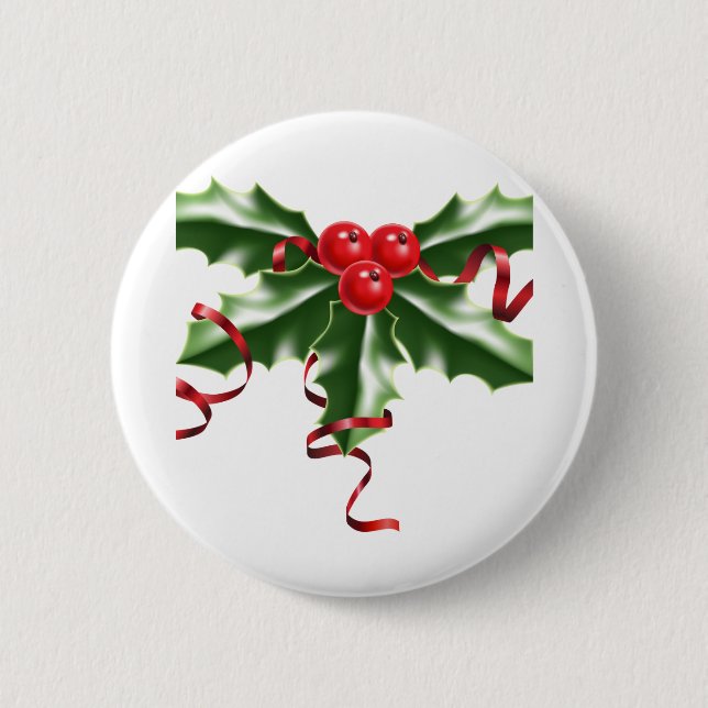 Mistletoe 6 Cm Round Badge (Front)