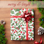 Mistletoe and Berries Christmas Wrapping Paper<br><div class="desc">Enjoy gift giving with this Mistletoe and Berries Christmas Wrapping Paper. Have a Wonderful Christmas!</div>