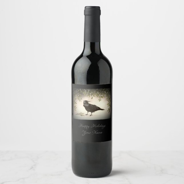 Mistletoe and Crow Wine Label (Front)