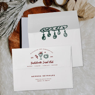 Mistletoe and Margaritas   Christmas Bachelorette Envelope