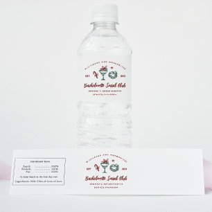 Mistletoe and Margaritas   Christmas Bachelorette Water Bottle Label